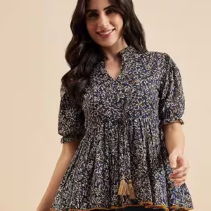 women floral print top