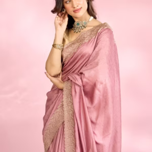 Dusty pink saree